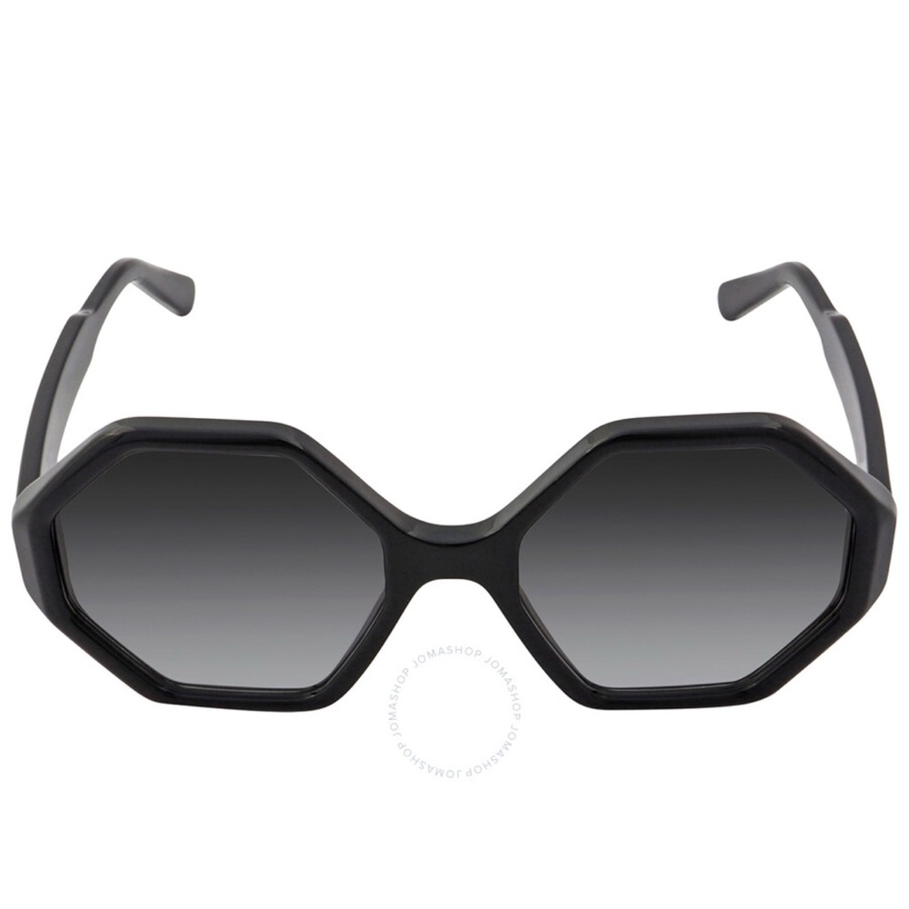 SALVATORE FERRAGAMO Grey Gradient Hexagonal Sunglasses